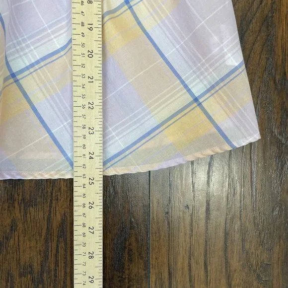 Old Navy Top Large Lilac Plaid Peplum Tank Lightweight Cotton Women's NWT - Picture 10 of 13